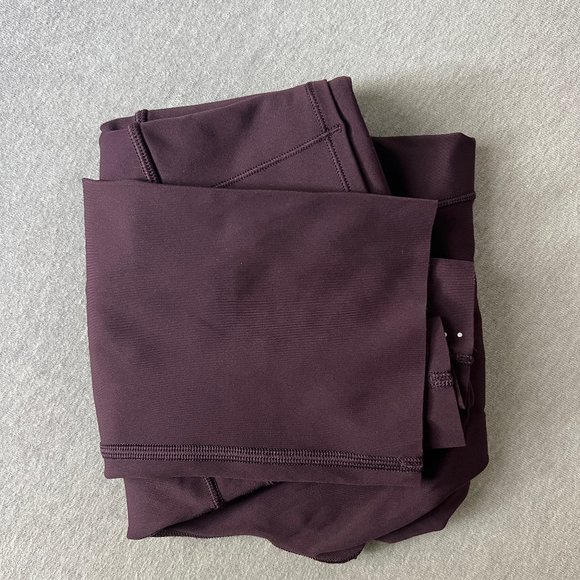 Lululemon Fast and Free Capris Crop, Size 6, Plum Shadow Purple Burgundy - Picture 7 of 10